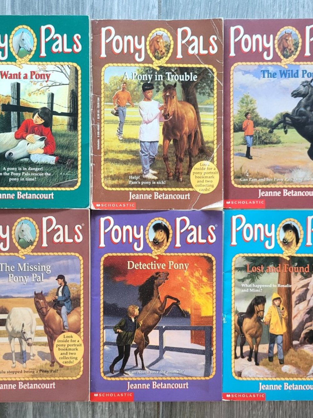 PONY PALS HORSE BOOK LOT OF 8 BOOKS JEANNE BETANCOURT 1, 2, 4, 6, 7, 10, 14, 18